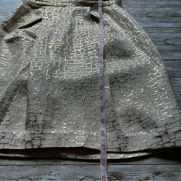 Max and Cleo Champagne and Gold Strapless Party Dress Size 2 - Picture 7 of 10
